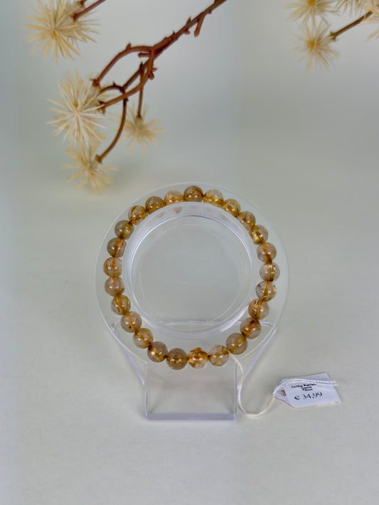 Golden Rutile Quartz Bracelet 8mm