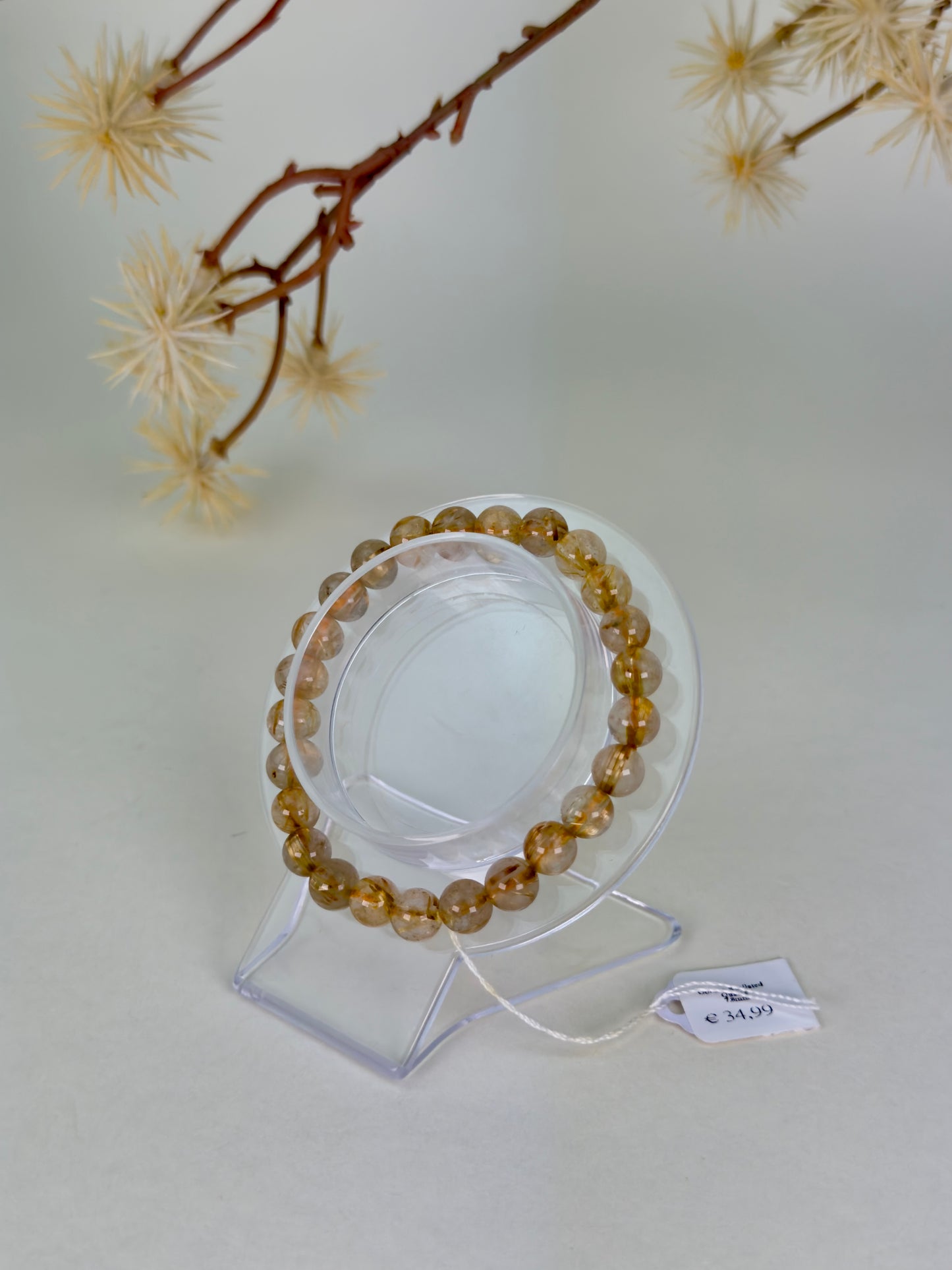 Golden Rutile Quartz Bracelet 8mm