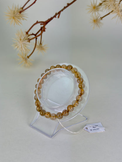 Golden Rutile Quartz Bracelet 8mm