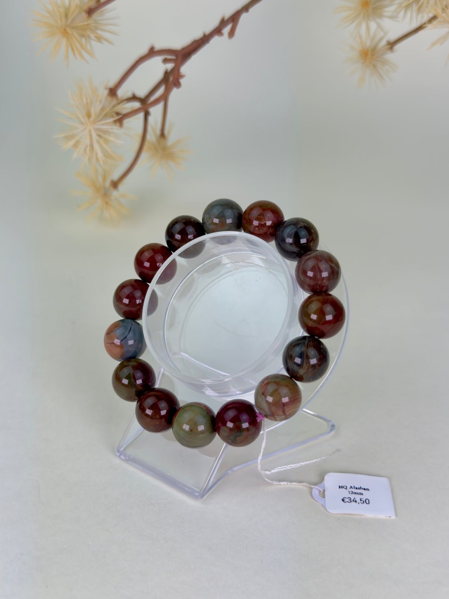 HQ Alashan Agate Bracelet 13mm