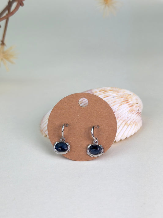 Blue Pietersite Dangling Earrings