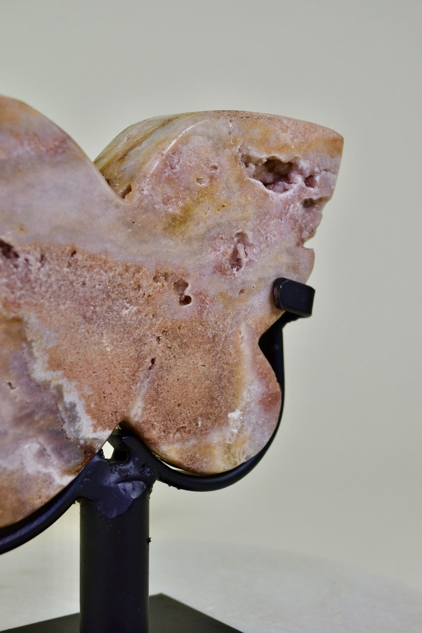 Pink Amethyst Butterfly on Stand