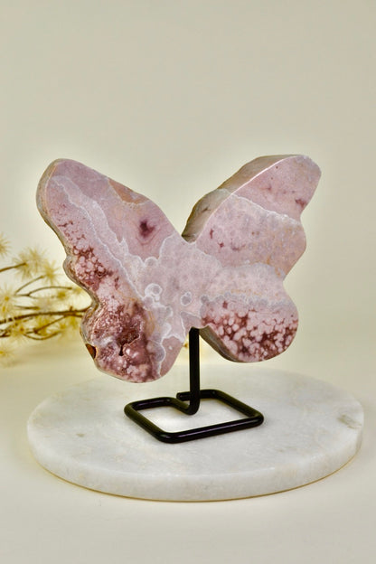 Big Pink Amethyst Butterfly on Pin