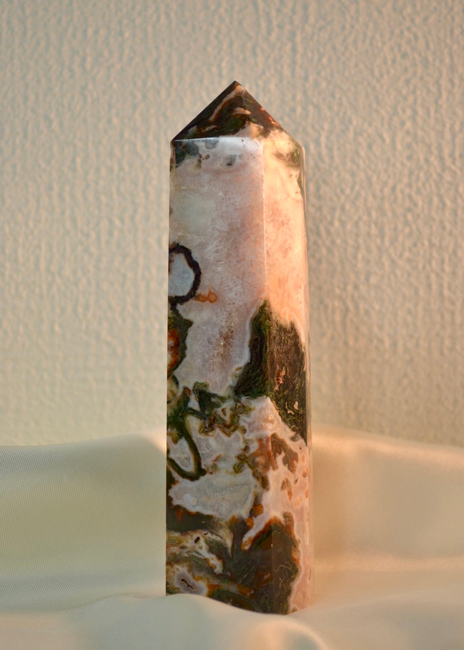 Red Moss Agate Tower D