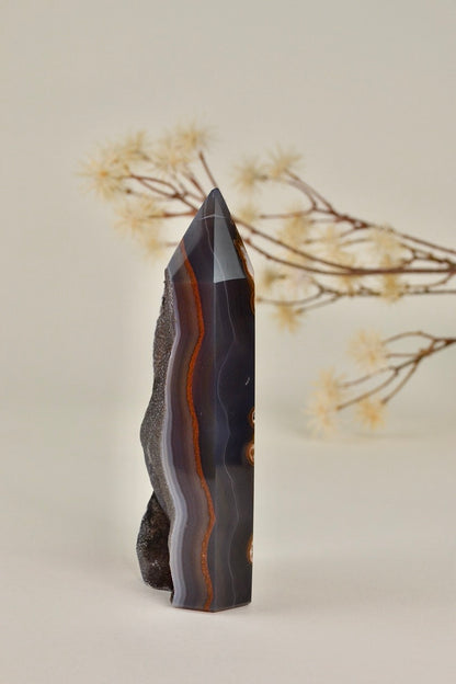 Druzy Agate Tower B02