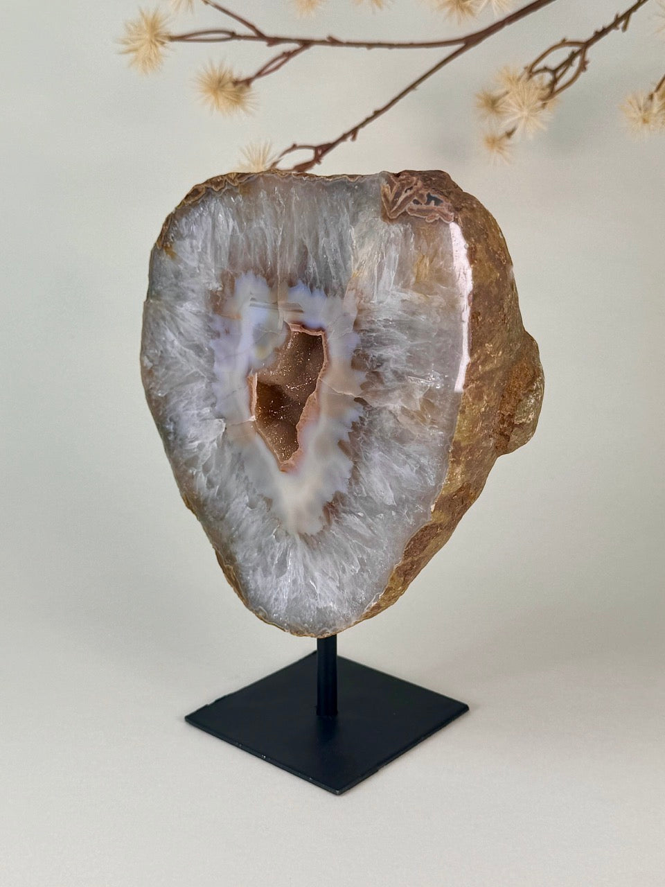 Druzy Agate on Stand