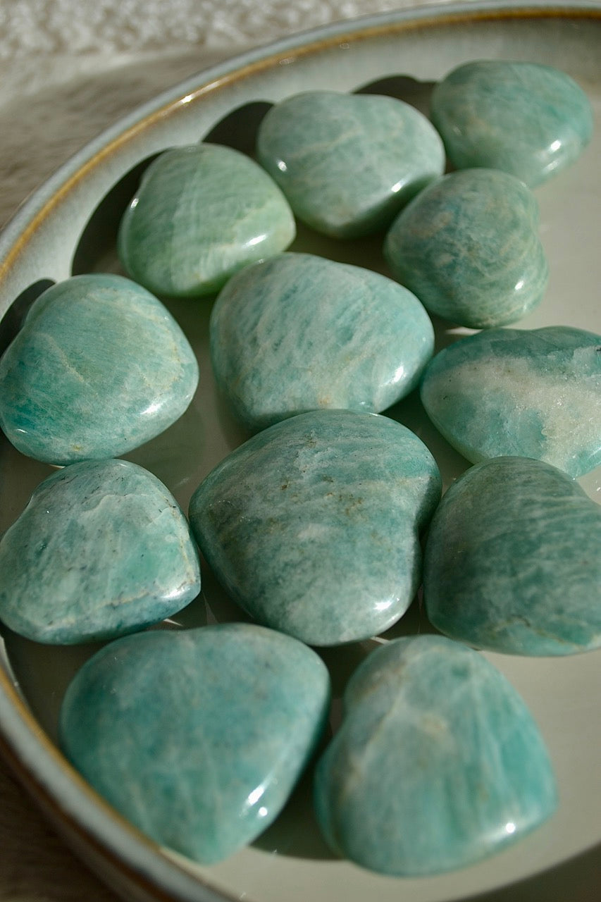 Amazonite Hearts medium