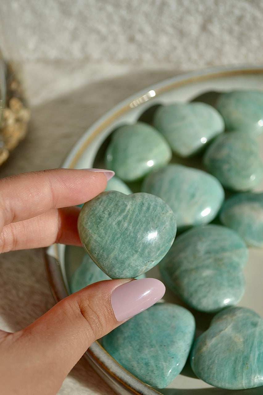 Amazonite Hearts medium