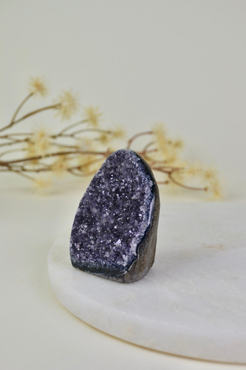 Amethyst Cut Base Cluster A07