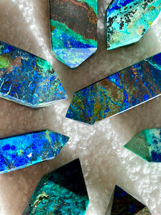 Mini Azurite Points - Intuitively Chosen