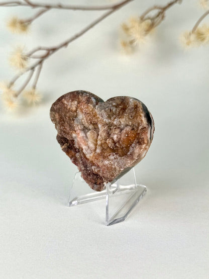 Druzy Chalcedony Heart A