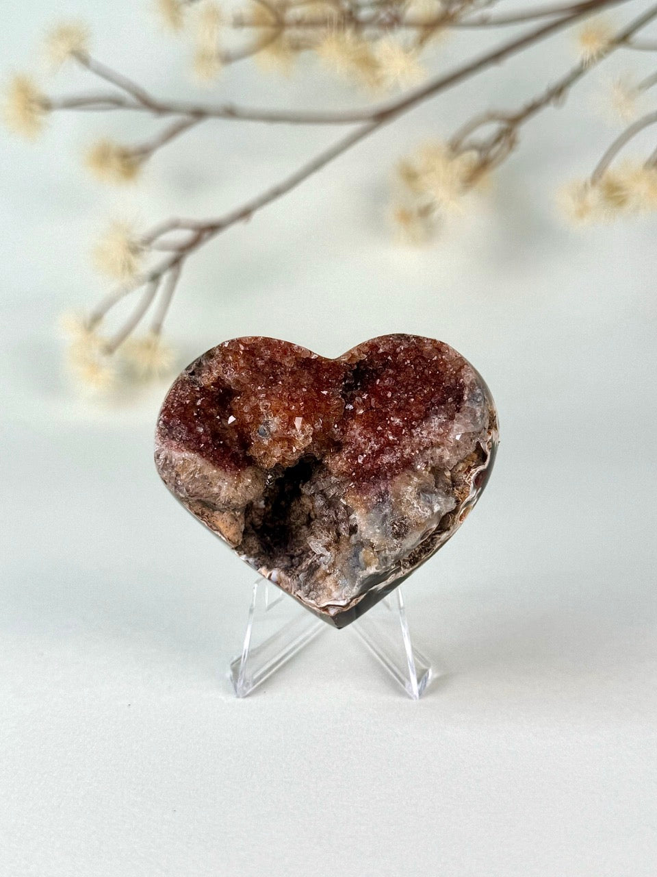 Druzy Chalcedony Heart D