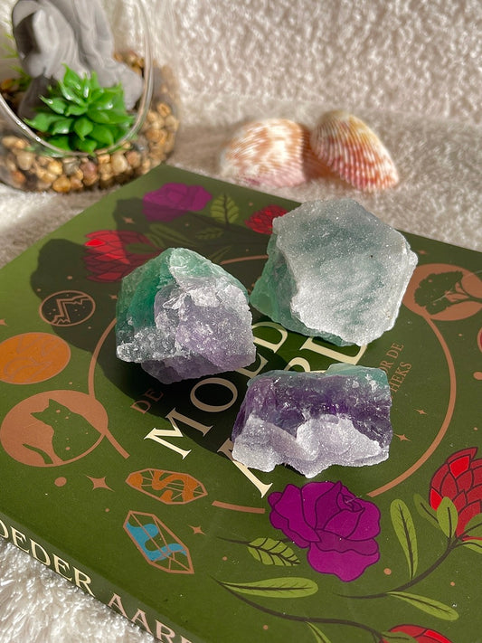 Raw Sugar Fluorite Chunks - Intuitively chosen