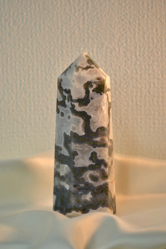 Big Moss Agate Tower