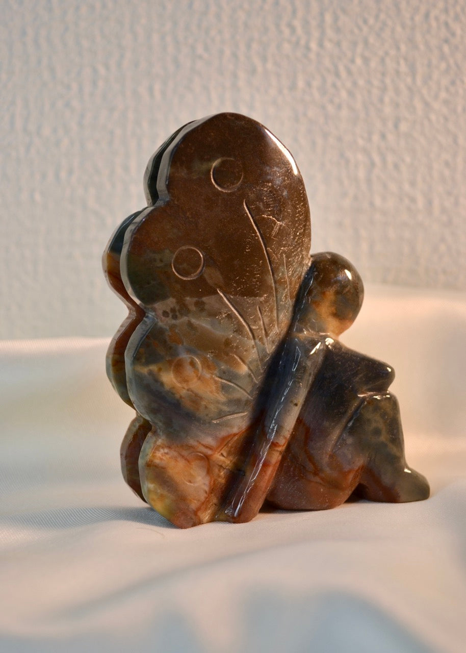 Ocean Jasper Fairy Carving