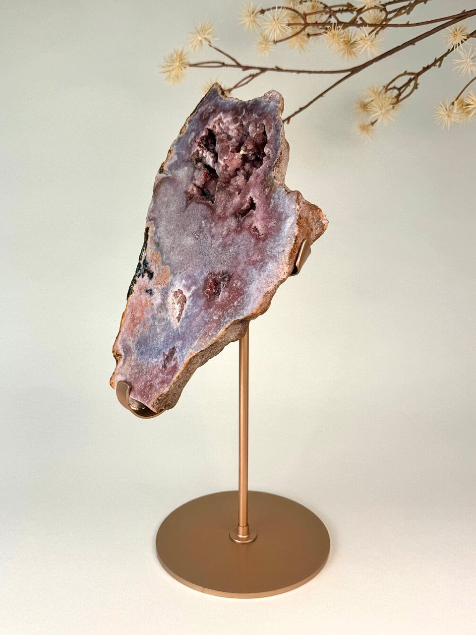 Pink Amethyst on Stand