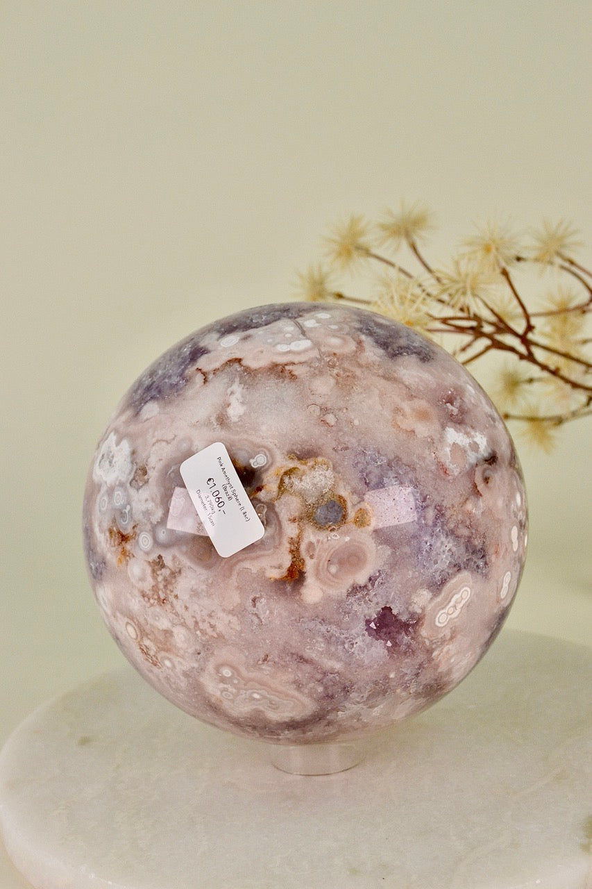 HUGE Pink Amethyst Sphere (Lilac)