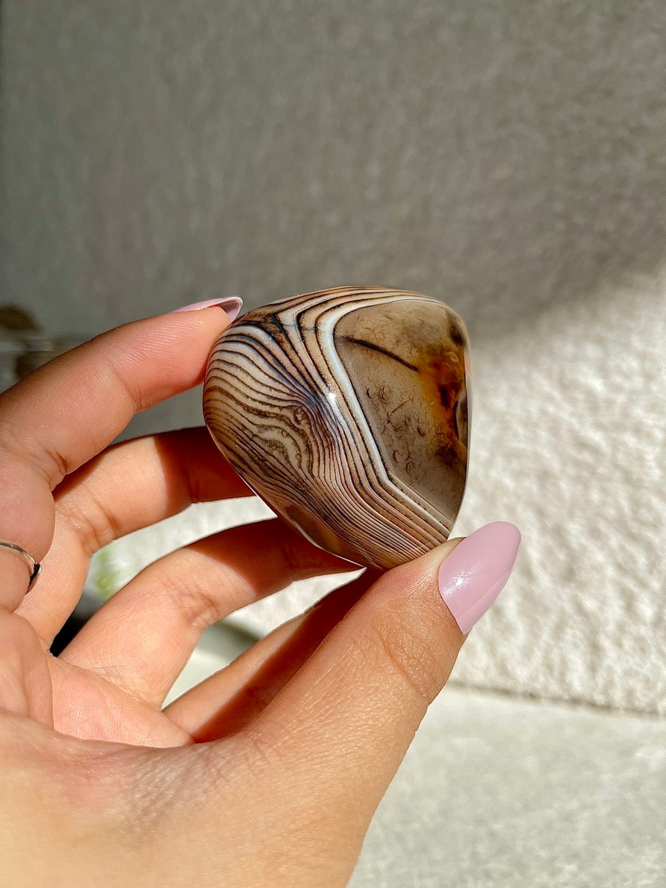 Sardonyx Agate Palmstone - High Quality