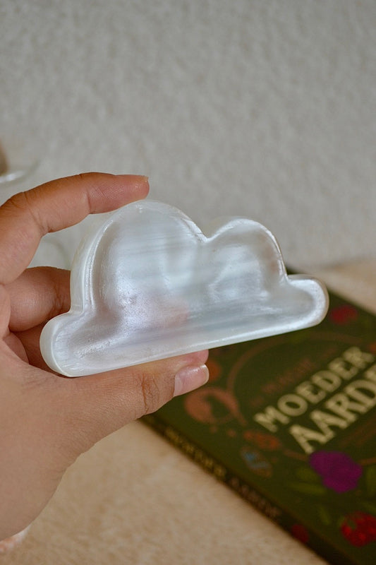 Satin Spar Cloud Bowl - Selenite