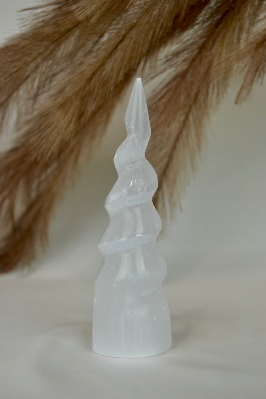 Satin Spar Holiday Tree - Selenite