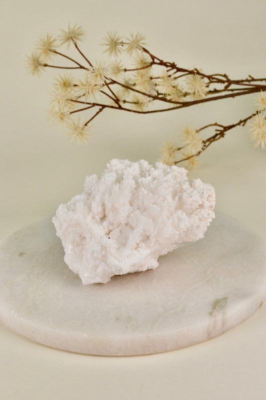 White Aragonite Cluster (Mexico) F