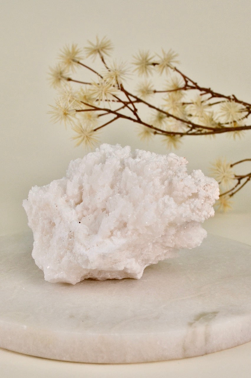 White Aragonite Cluster (Mexico) F