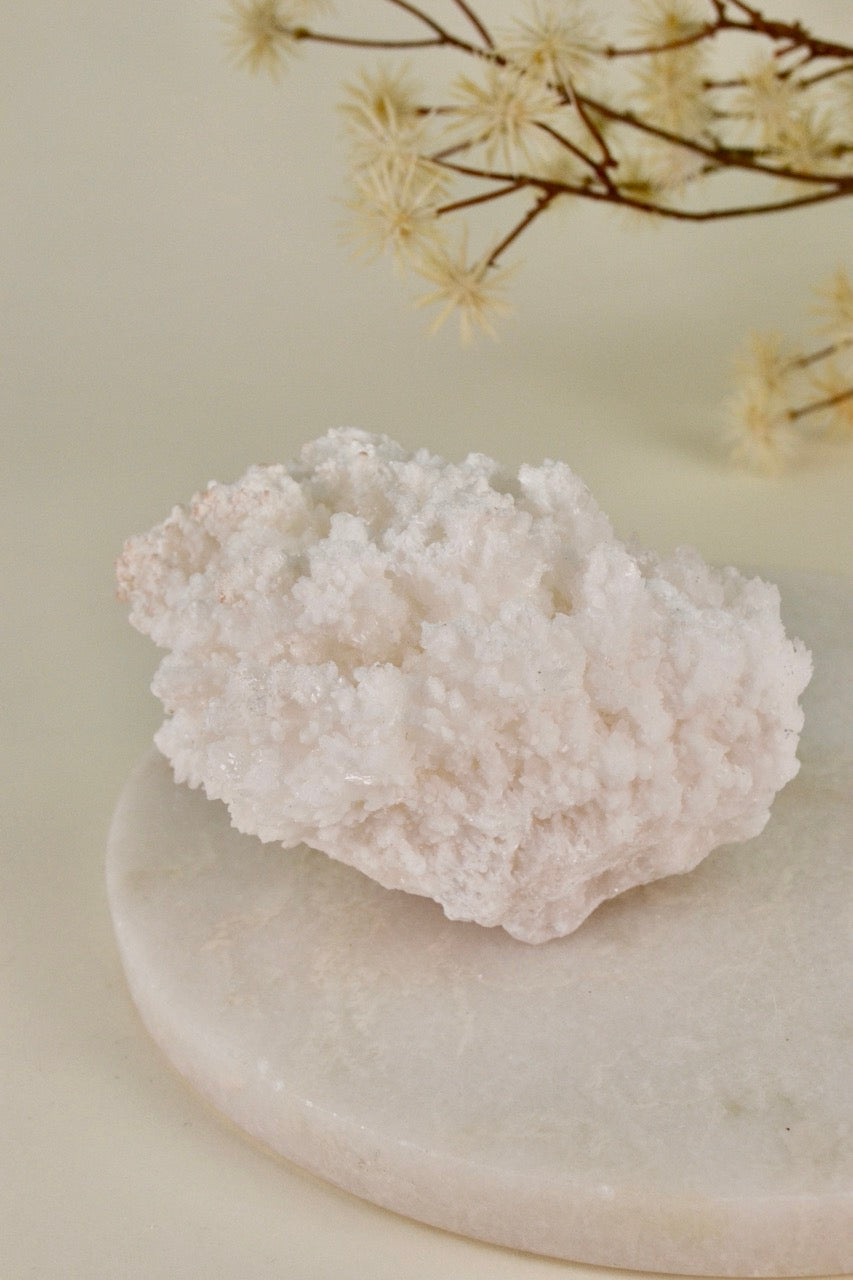 White Aragonite Cluster (Mexico) F