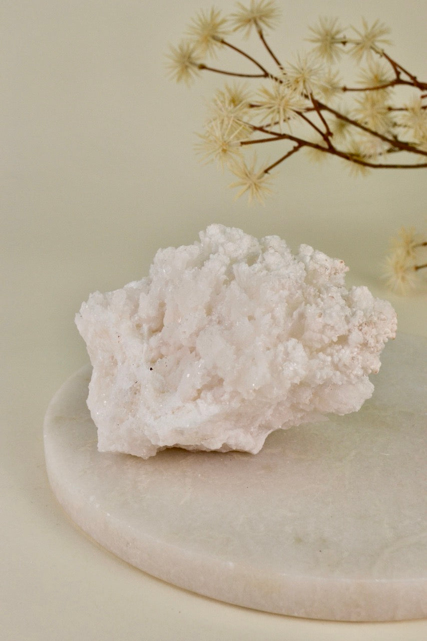 White Aragonite Cluster (Mexico) F