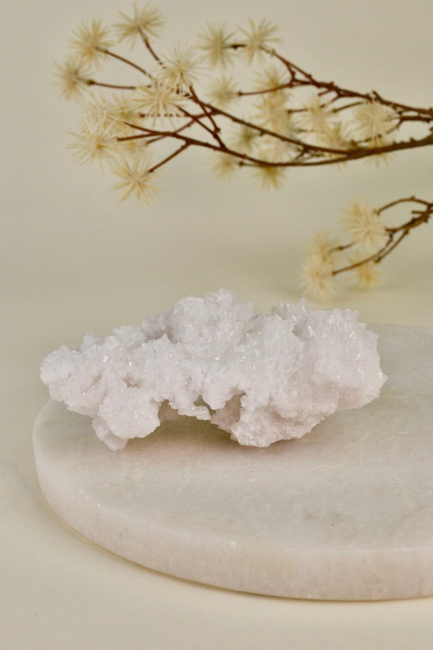 White Aragonite Cluster (Mexico) A