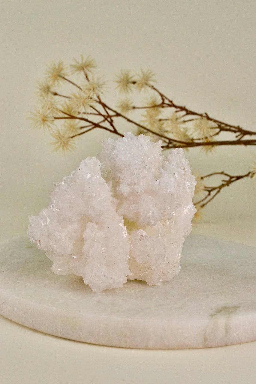 White Aragonite Cluster (Mexico) D