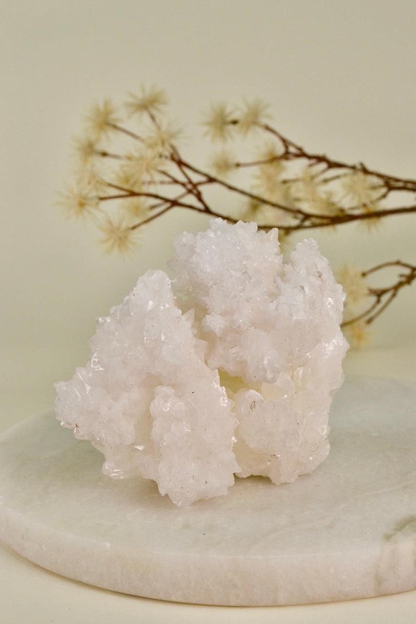 White Aragonite Cluster (Mexico) D