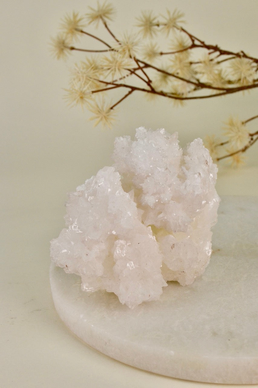 White Aragonite Cluster (Mexico) D