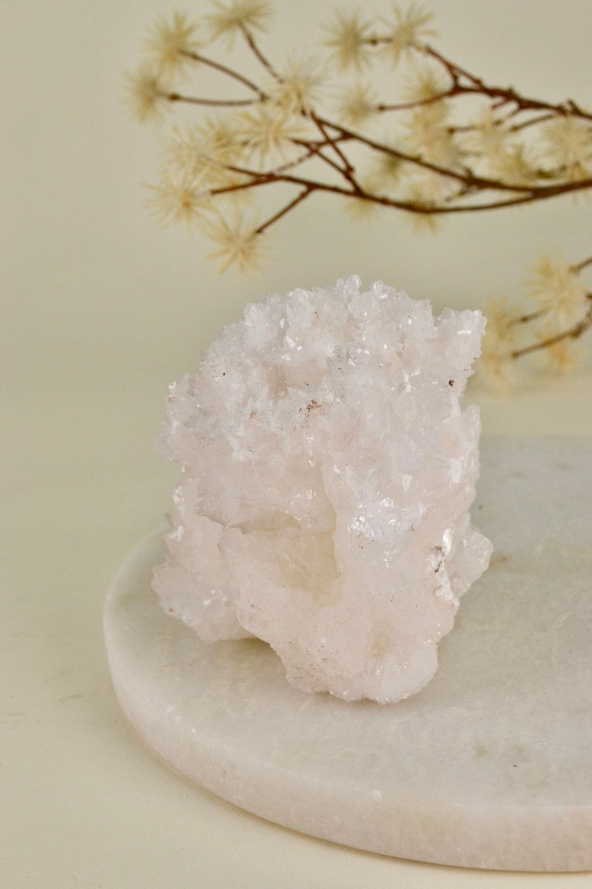 White Aragonite Cluster (Mexico) D