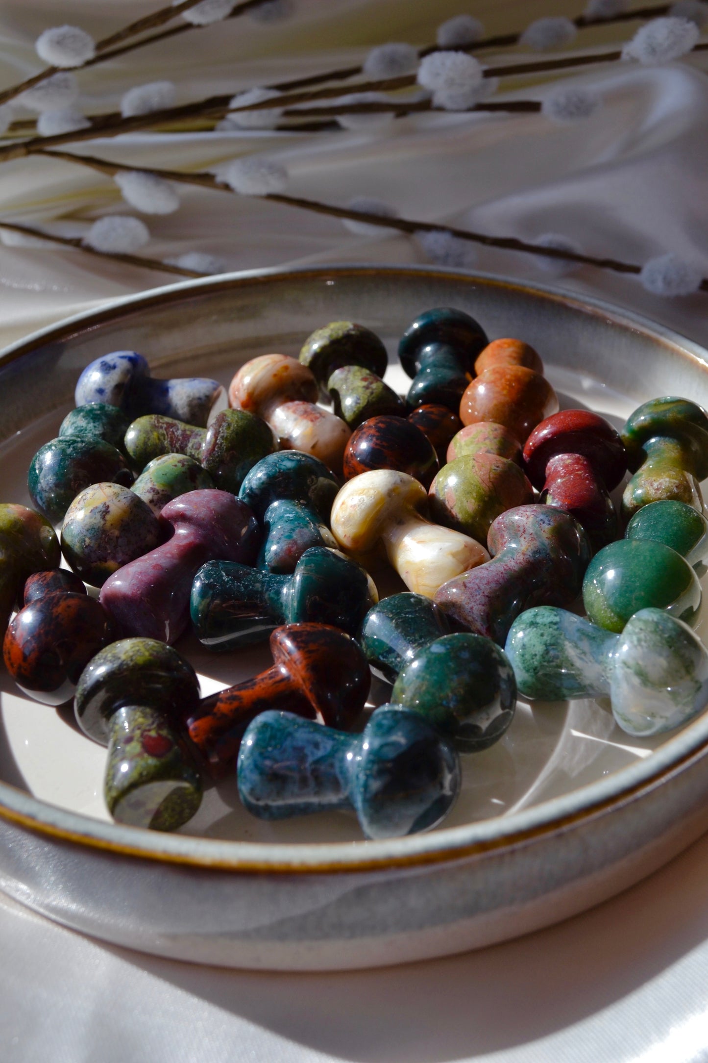 Intuitively Picked Mushroom carvings