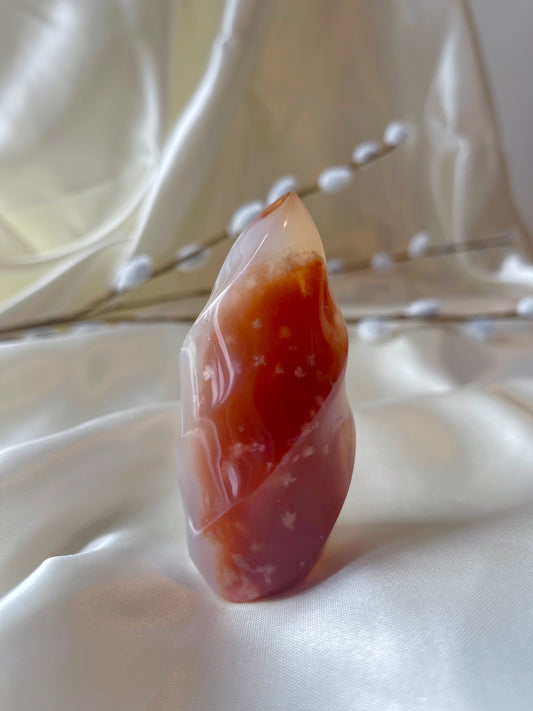 Red Flower Agate Flame