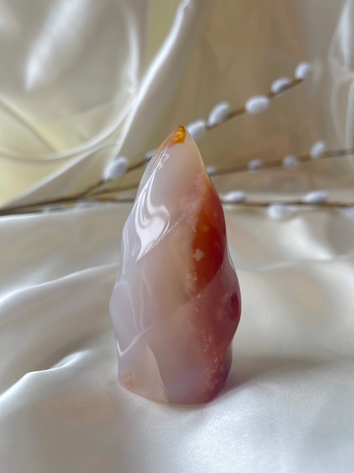 Red Flower Agate Flame