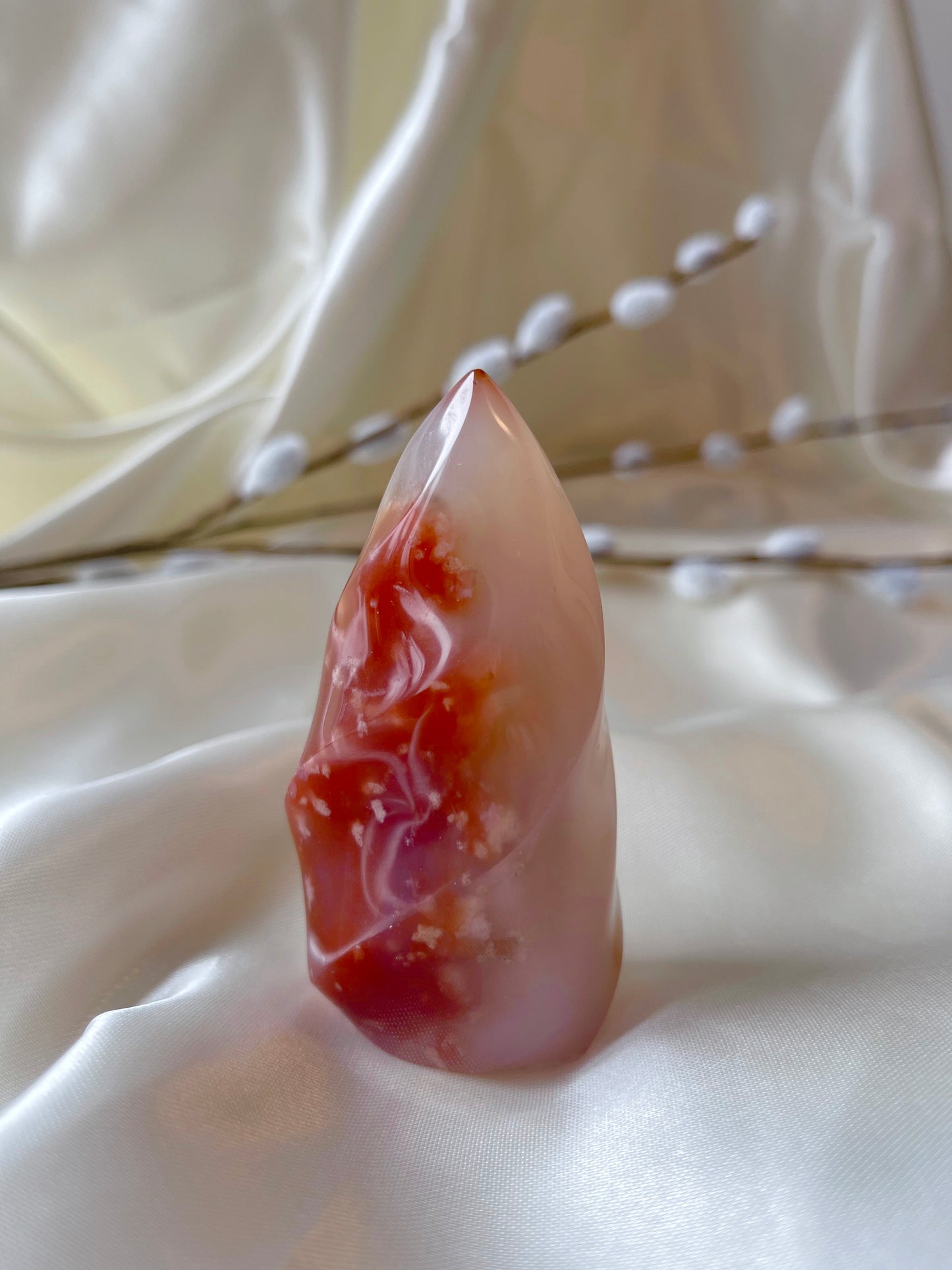 Red Flower Agate Flame