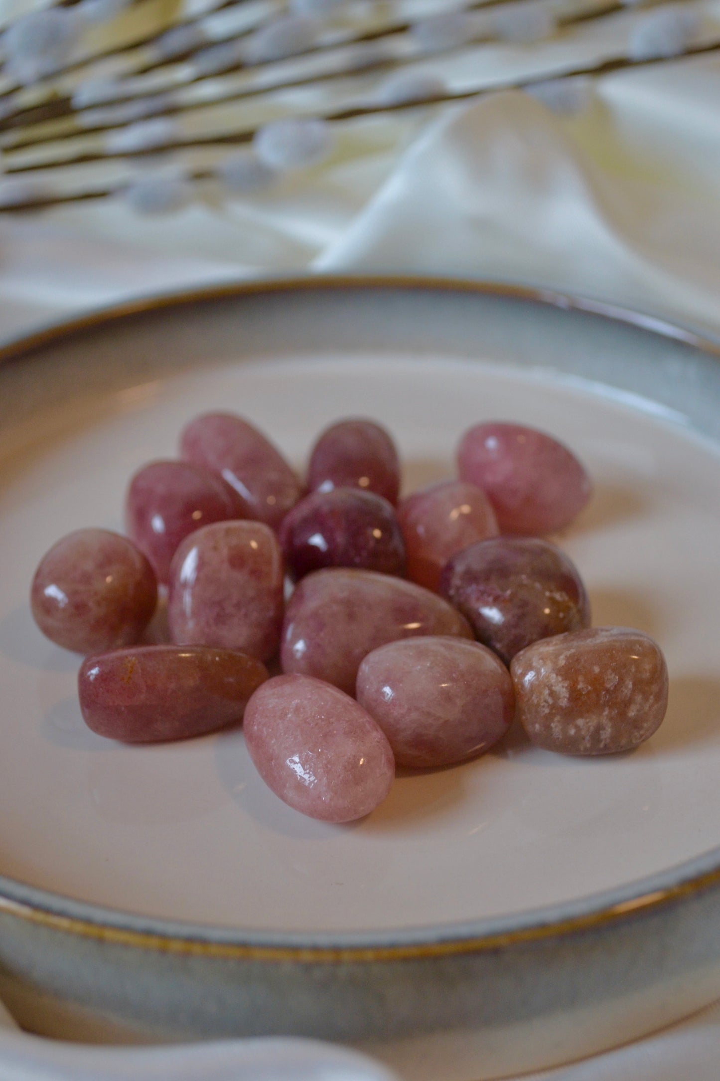 Strawberry Quartz Tumbles